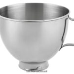 אַחֵר KitchenAid קערת נירוסטה מלוטשת 4.5 ליטר עם ידית קבצים מצורפים ואביזרים 4PF80N117