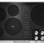 פלדת אל - חלד KitchenAid כיריים 36 אינץ' חשמליים עם 5 אלמנטים מכשירים 4PF80N154