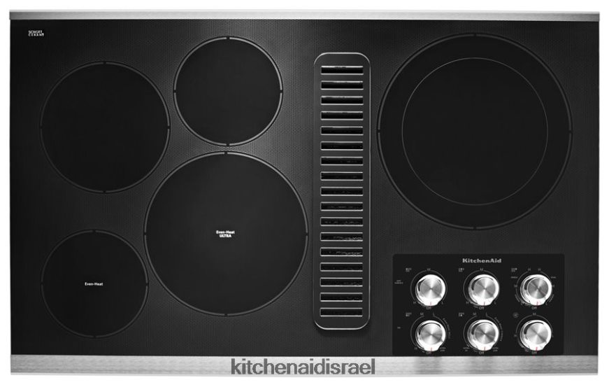 d7a4d79cd793d7aa_d790d79c_d797d79cd793_kitchenaid_d79bd799d7a8d799d799d79d_36_d790d799d7a0d7a5_d797d7a9d79ed79cd799d799d79d_d7.jpg פלדת אל - חלד KitchenAid כיריים 36 אינץ' חשמליים עם 5 אלמנטים מכשירים 4PF80N154 - Image 1