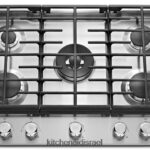 פלדת אל - חלד KitchenAid כיריים גז 30 אינץ' 5 מבערים מכשירים 4PF80N157