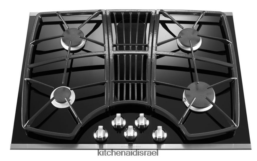 פלדת אל - חלד KitchenAid כיריים גז 30 אינץ' עם 4 מבערים, מסדרת architect ii מכשירים 4PF80N164 - Image 1