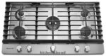פלדת אל - חלד KitchenAid כיריים גז 36 אינץ' 5 מבערים מכשירים 4PF80N158 - Image 2