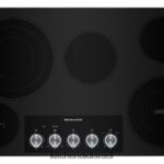 פלדת אל - חלד KitchenAid כיריים חשמליות בגודל 36 אינץ' עם 5 אלמנטים ובקרות ידיות מכשירים 4PF80N161