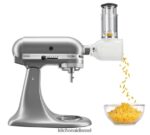 קונטור כסף KitchenAid חבילת ערך ארטיזן סדרת 5 ליטר סטנד מיקסר עם ראש הטיה עם חיבור לפורס/מגרסה טריים מכשירים 4PF80N86 - Image 2