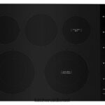 שָׁחוֹר KitchenAid כיריים חשמליות בגודל 30 אינץ' עם 5 אלמנטים ובקרות ידיות מכשירים 4PF80N148