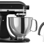 שחור אוניקס KitchenAid מערבל סטנד עם ראש הטיה מסדרת artisan 5 ליטר עם מקצף קצה גמיש מכשירים 4PF80N85