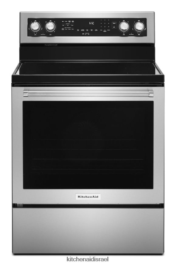 נירוסטה עם גימור מגן הדפסה KitchenAid טווח הסעה חשמלי 30 אינץ 5 אלמנטים מכשירים 4PF80N166