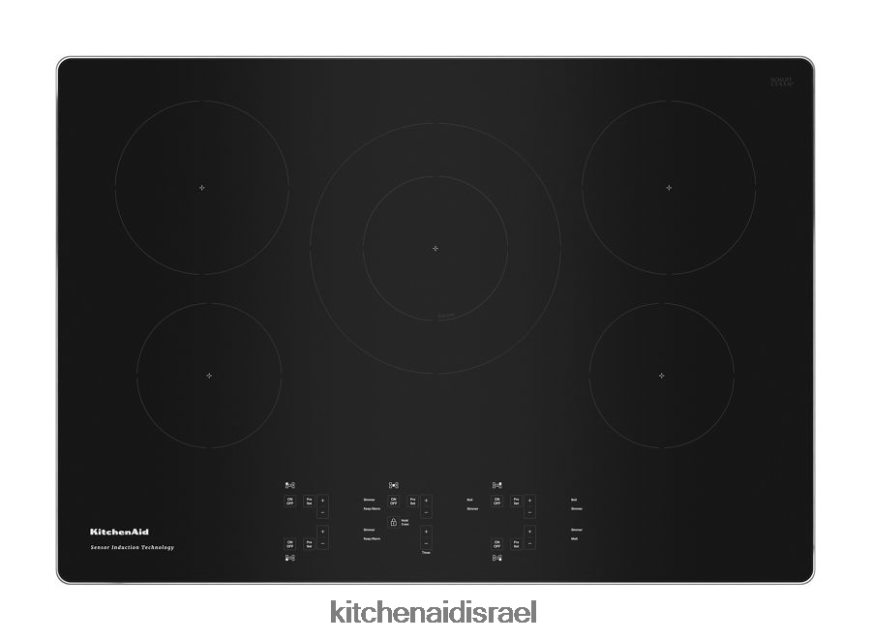 פלדת אל - חלד KitchenAid 30 אינץ 5 אלמנטים חיישן כיריים אינדוקציה מכשירים 4PF80N167