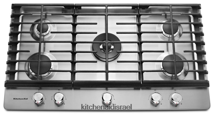 פלדת אל - חלד KitchenAid כיריים גז 36 אינץ 5 מבערים מכשירים 4PF80N158