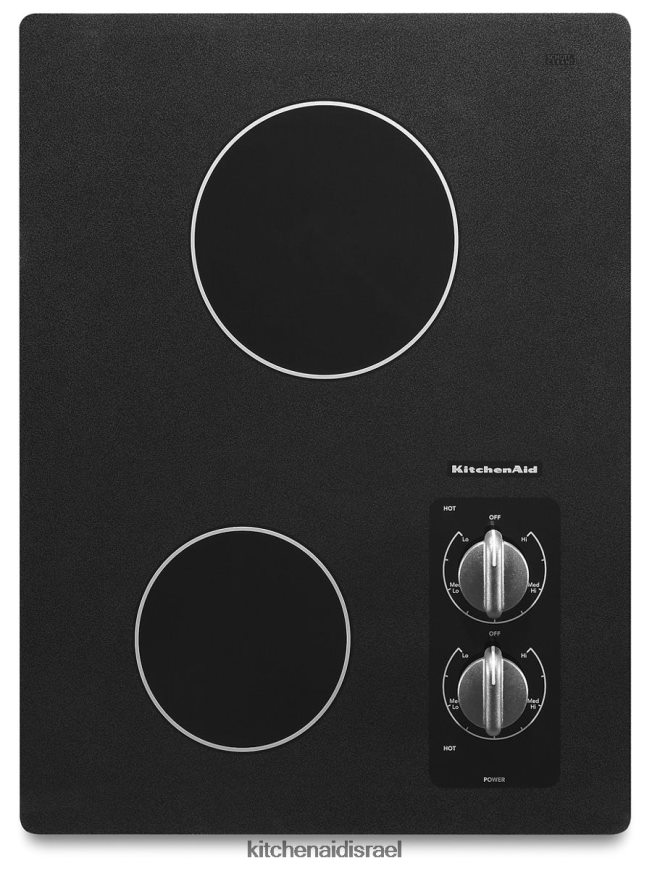שָׁחוֹר KitchenAid כיריים חשמליות בגודל 15 אינץ עם 2 אלמנטים זוהרים מכשירים 4PF80N165